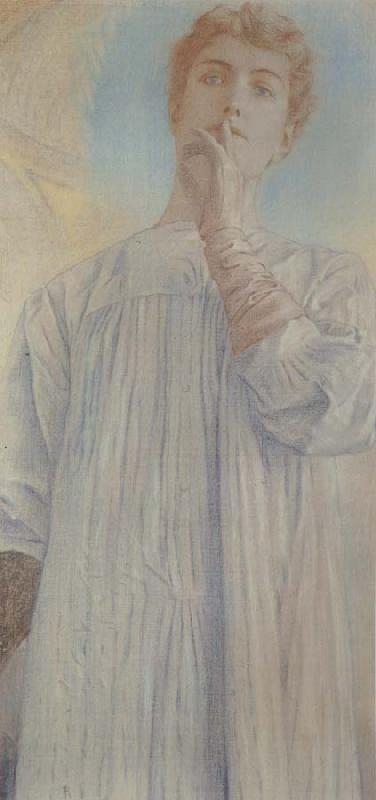 Fernand Khnopff On Silence oil painting picture
